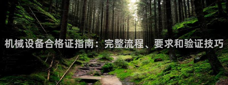 金年会网站下载：机械设备合格证指南：完整流程、要求和验证技巧