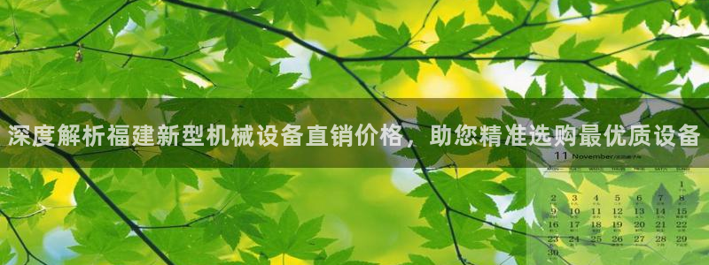 金年会金字招牌网址：深度解析福建新型机械设备直销价格，助您精准选购最优质设备