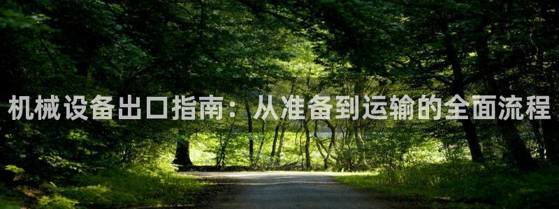 金年会官方网站入口登录手机版：机械设备出口指南：从准备到运输的全面流程